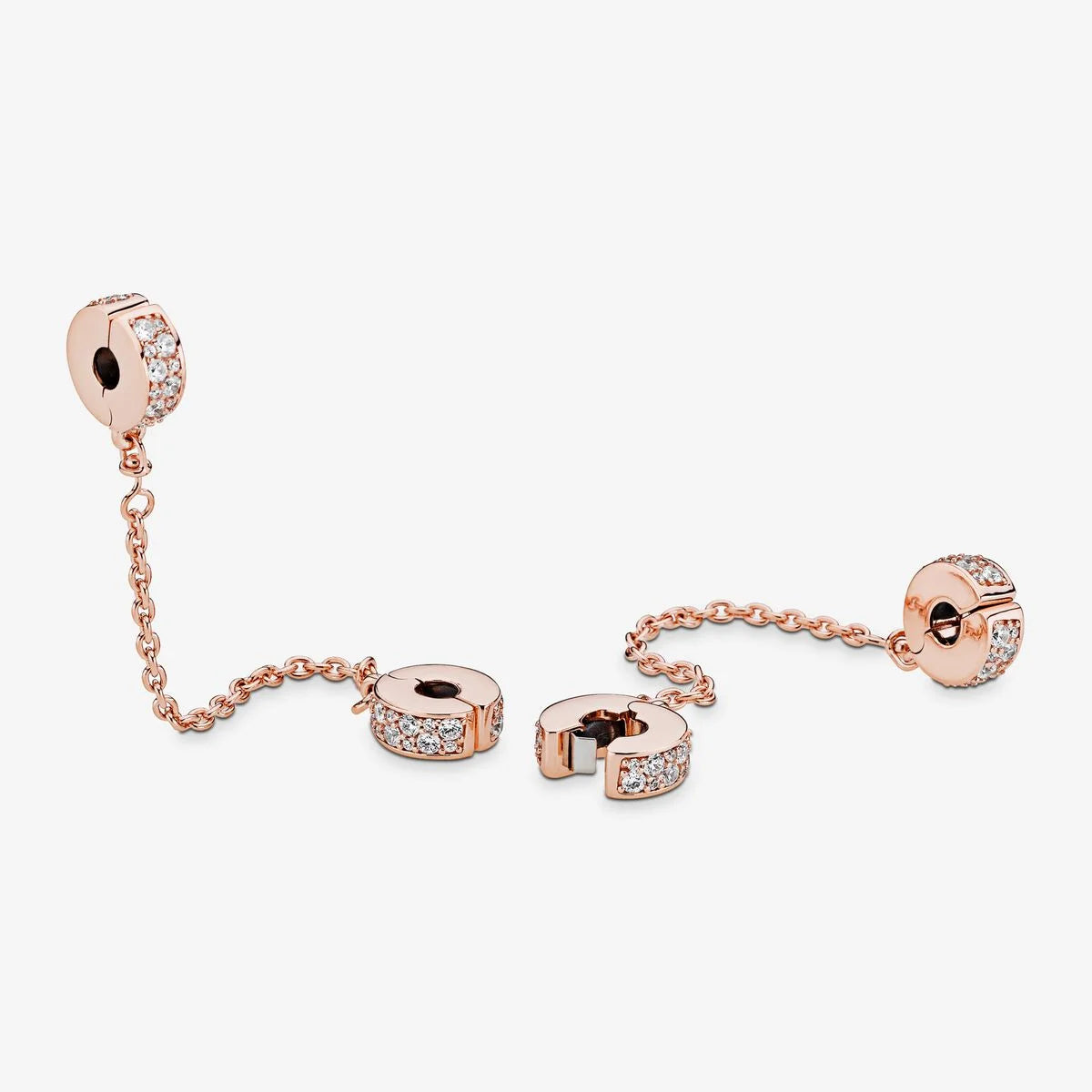 Pandora Komfortkette: Klarer Pavé - Rosévergoldet, Cubic Zirkonia