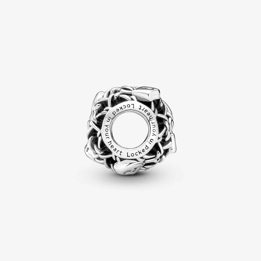 Pandora Charm: Kettenglieder Vorhängeschloss, Offen Gearbeitetes