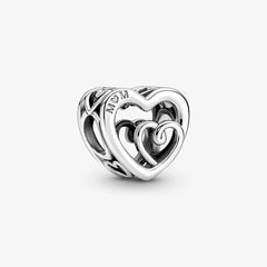 Pandora Herz Charm: Verschlungene Unendlichkeits-Herzen - Sterling-Silber