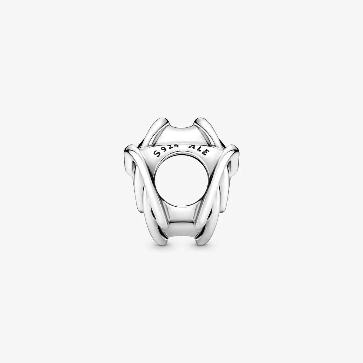 Pandora Charm-Anhänger: Verschlungenes Herz für die Ewigkeit - Sterling-Silber