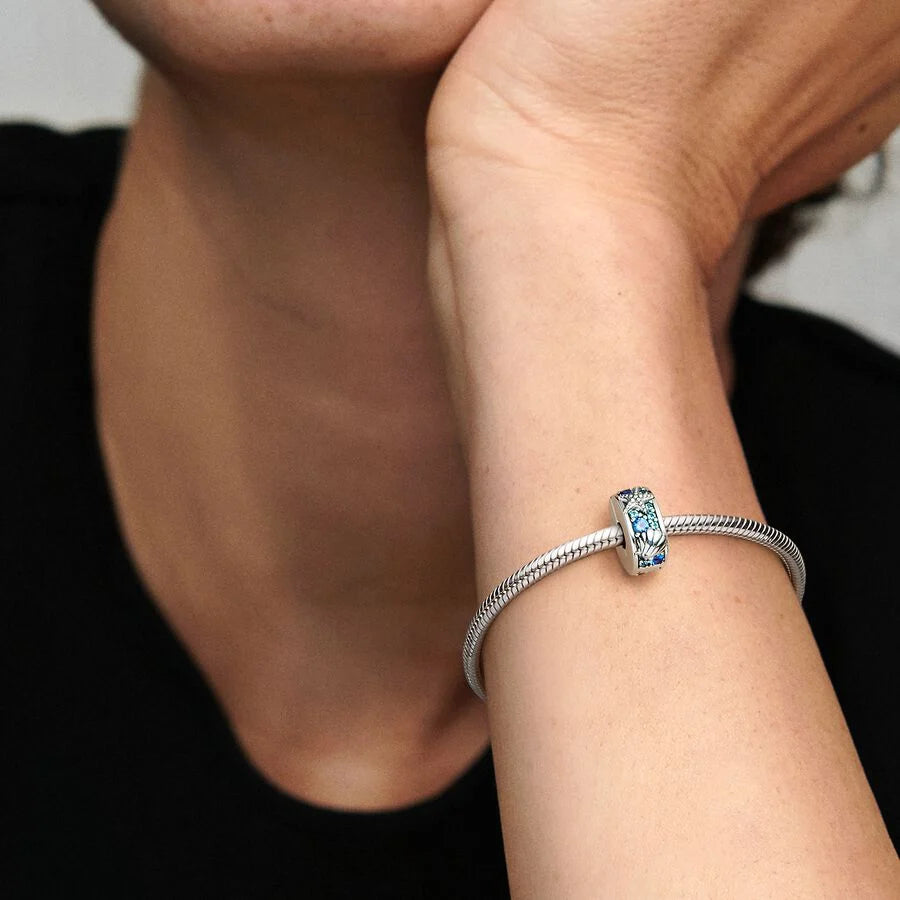 Pandora Clip-Charm: Seestern & Muschel - Blau, Silikon