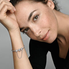 Pandora Komfortkette Charm: Family Forever - Sterling-Silber