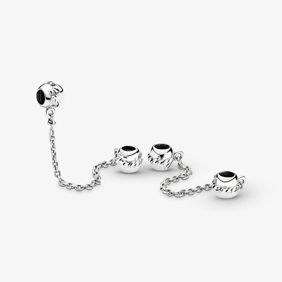 Pandora Komfortkette Charm: Family Forever - Sterling-Silber