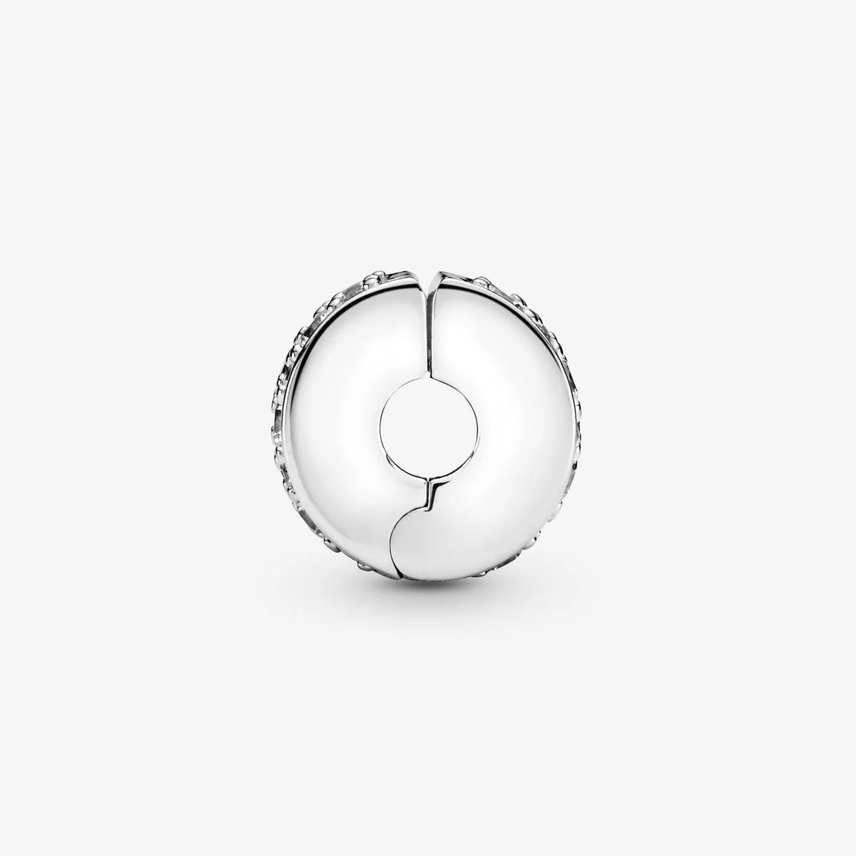 Pandora Pavé Clip: Klar, Cubic Zirkonia, Silikon, Sterling-Silber