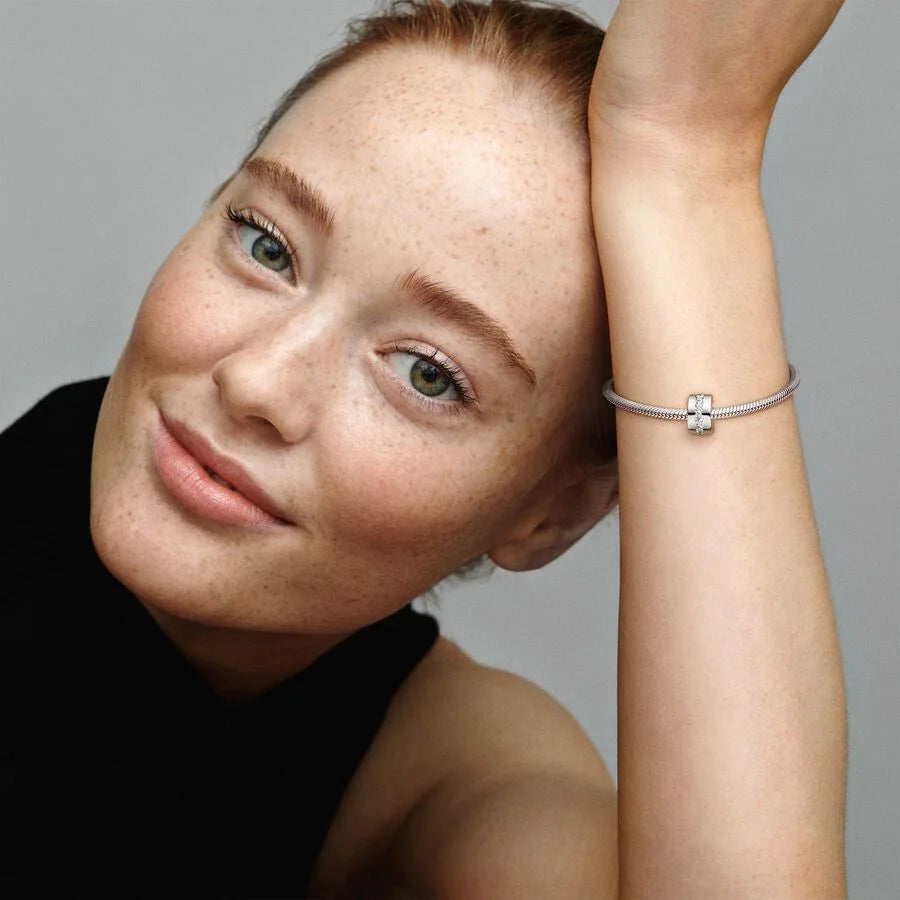 Pandora Linie Clip: Klar Cubic Zirkonia - Sterling-Silber