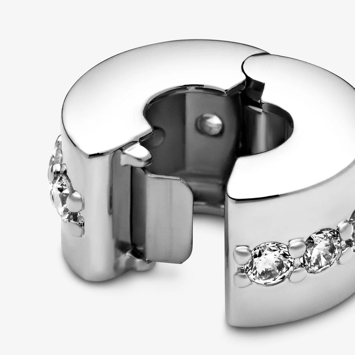 Pandora Linie Clip: Klar Cubic Zirkonia - Sterling-Silber