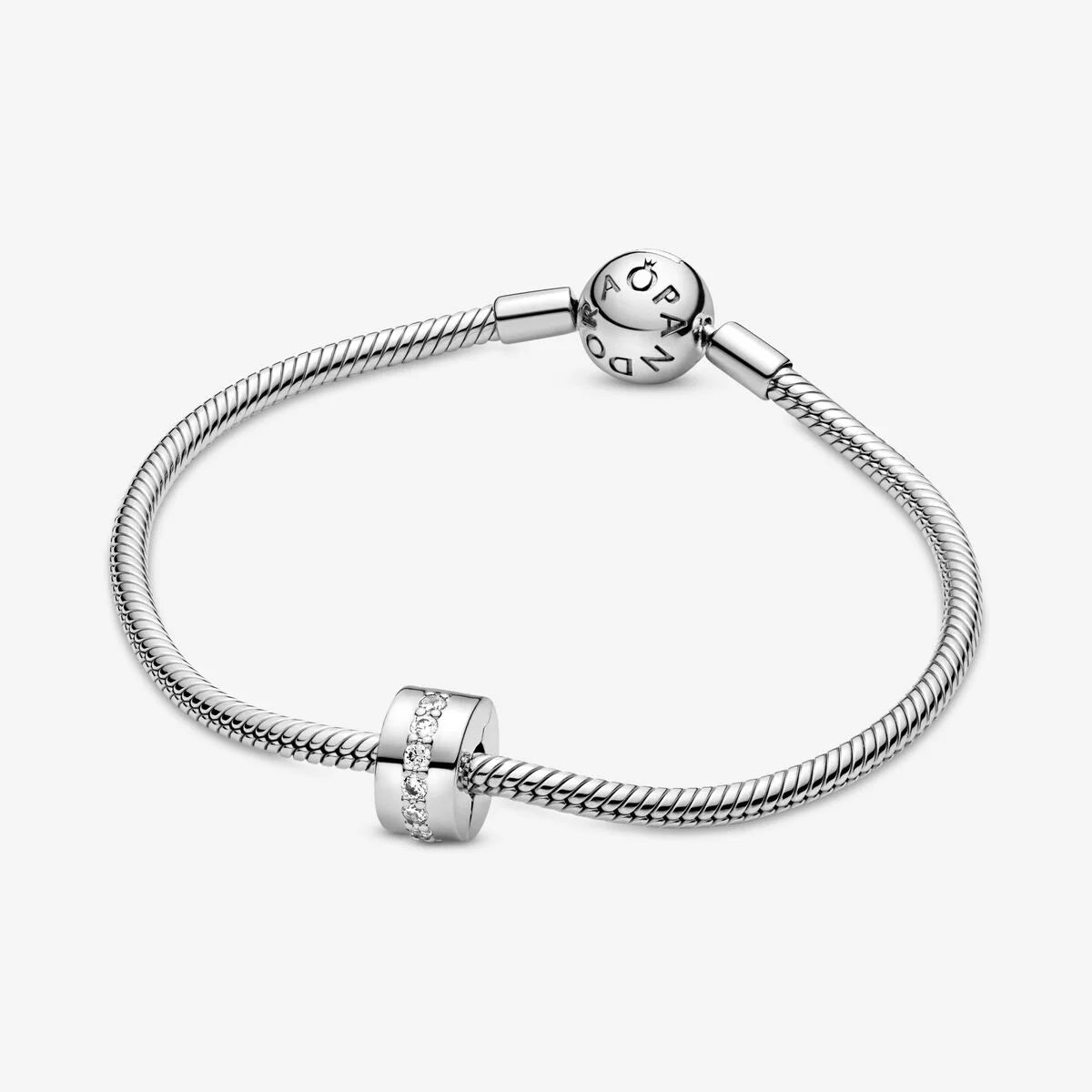 Pandora Linie Clip: Klar Cubic Zirkonia - Sterling-Silber