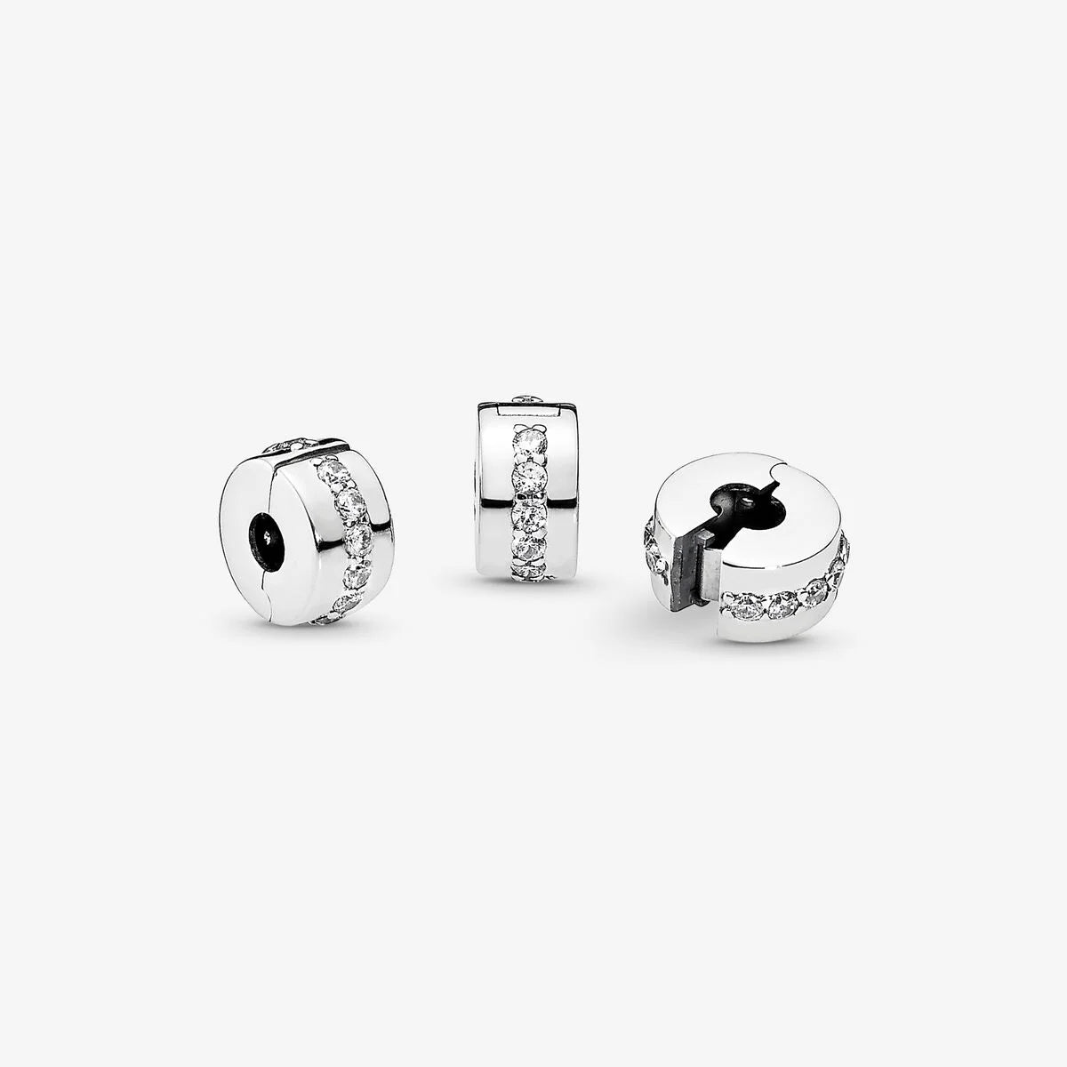 Pandora Linie Clip: Klar Cubic Zirkonia - Sterling-Silber