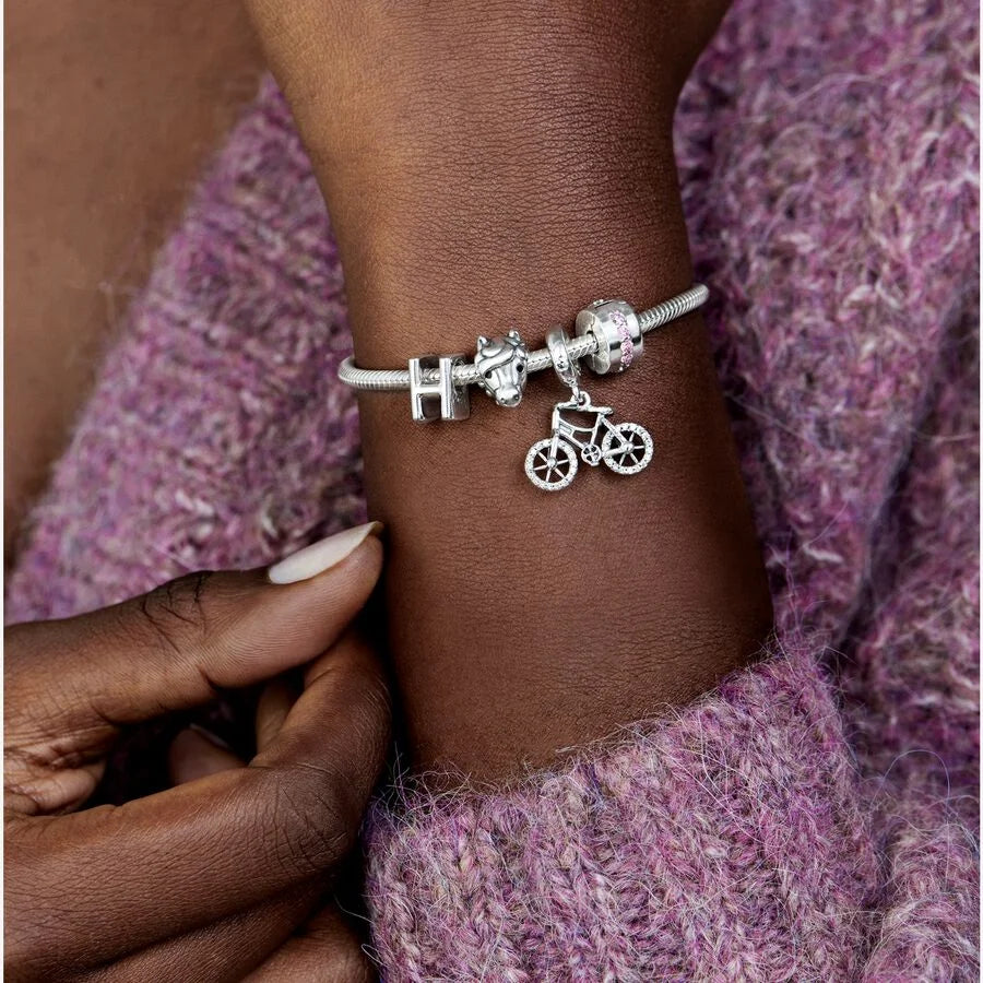 Pandora Linie Clip: Rosa Cubic Zirkonia - Sterling-Silber