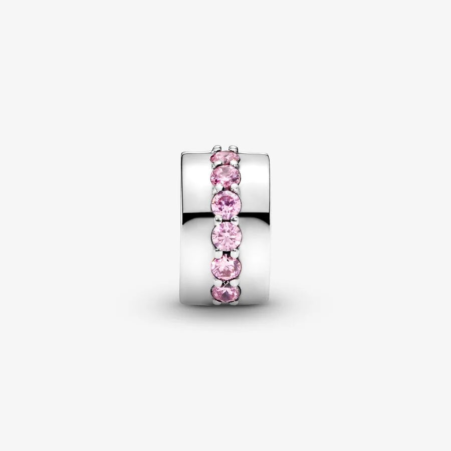 Pandora Linie Clip: Rosa Cubic Zirkonia - Sterling-Silber