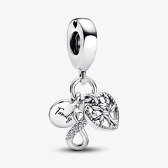 Pandora Triple Charm-Anhänger: Family Infinity - Cubic Zirkonia