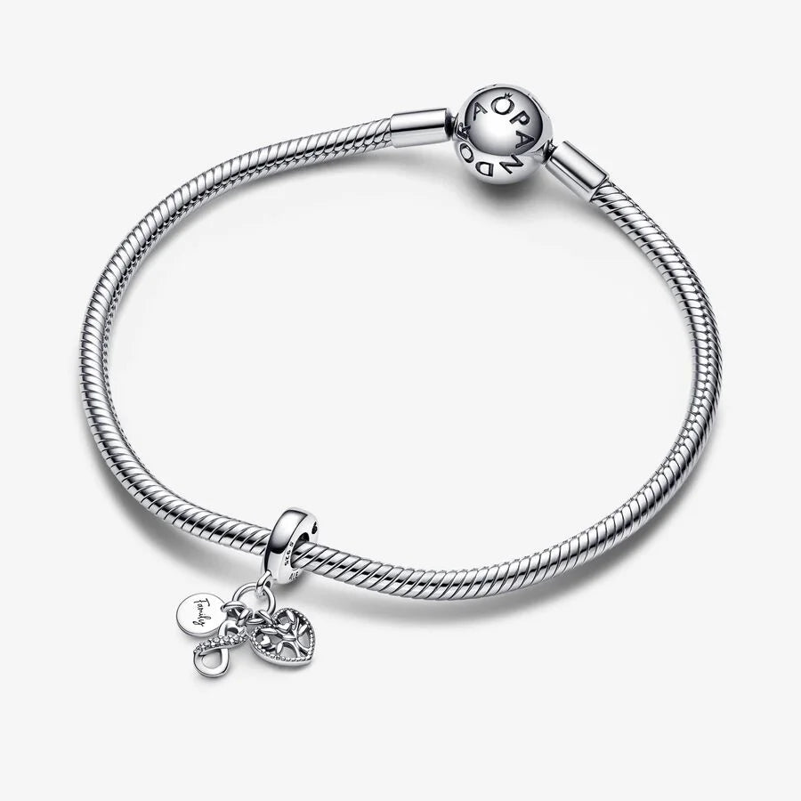 Pandora Triple Charm-Anhänger: Family Infinity - Cubic Zirkonia