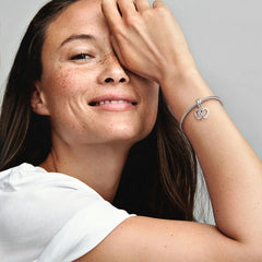 Pandora Teilbarer Charm: Puzzleteil Herzen, Freundschaft - Sterling-Silber