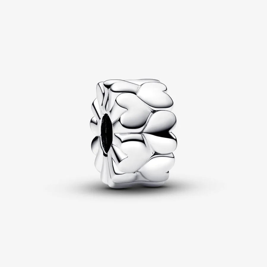 Pandora Clip-Charm: Herzmuster, Sterling-Silber
