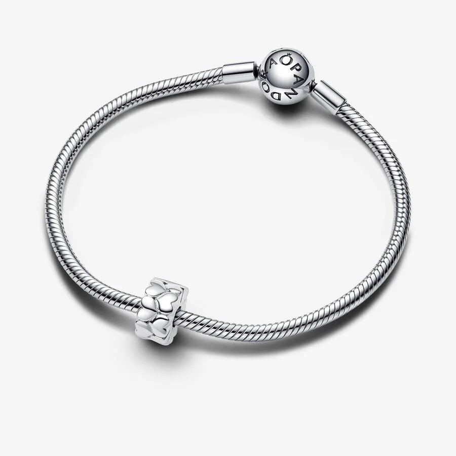 Pandora Clip-Charm: Herzmuster, Sterling-Silber