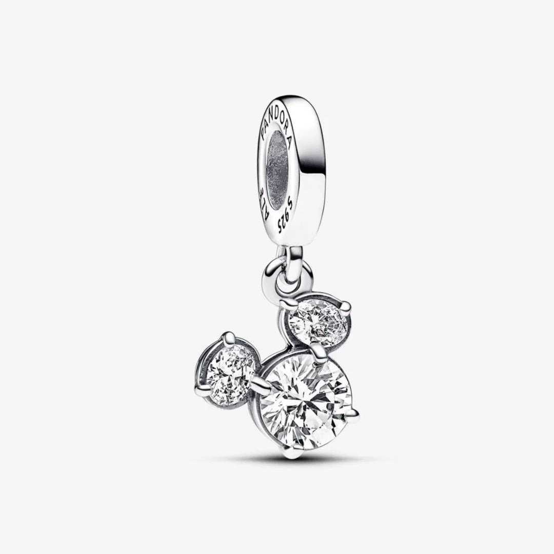 Pandora Disney Charm-Anhänger: Micky Maus Funkelnder Kopf Sil­hou­et­te