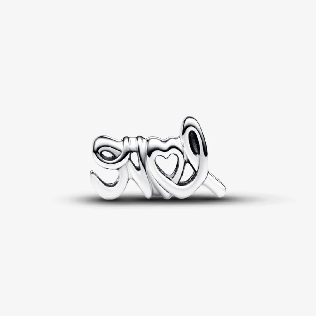 Pandora Charm: Handgeschriebenes Liebe „love“ - Sterling-Silber