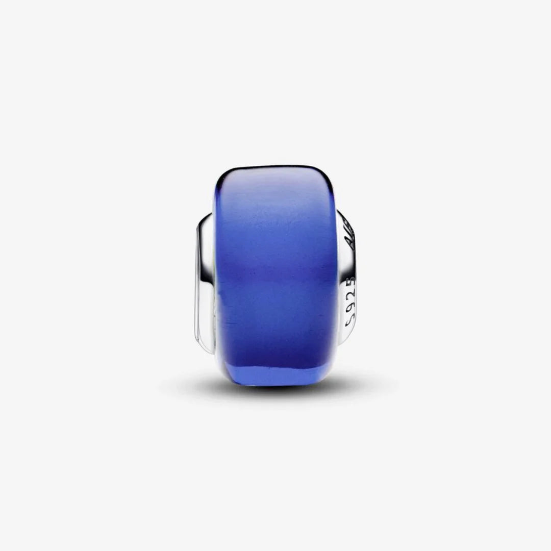Pandora Mini-Charm: Blaues Murano-Glas, Sterling-Silber