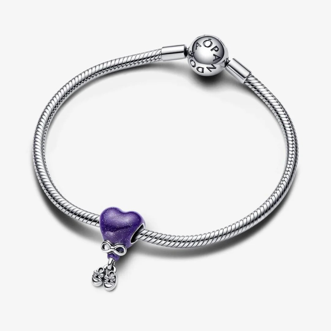 Pandora Junge Charm: Thermochromes Gender Reveal - Blau, Sterling-Silber