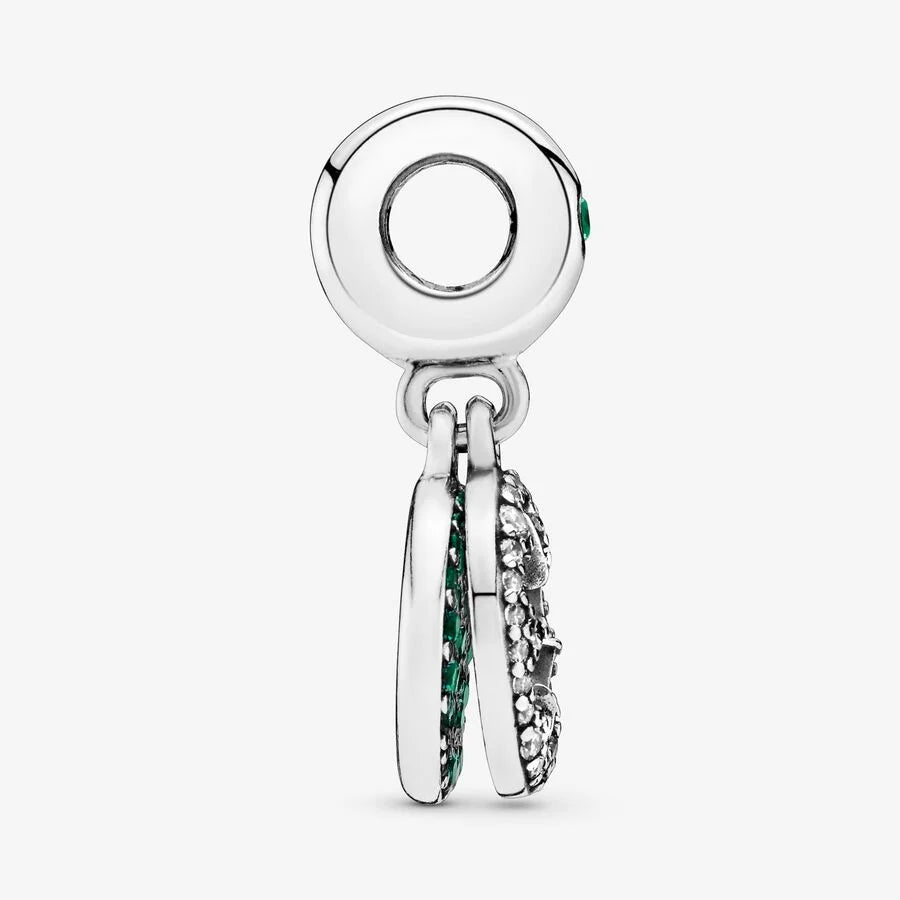 Pandora Charm-Anhänger: Kleeblatt aus Cubic Zirkonia & Grünen Kristallen