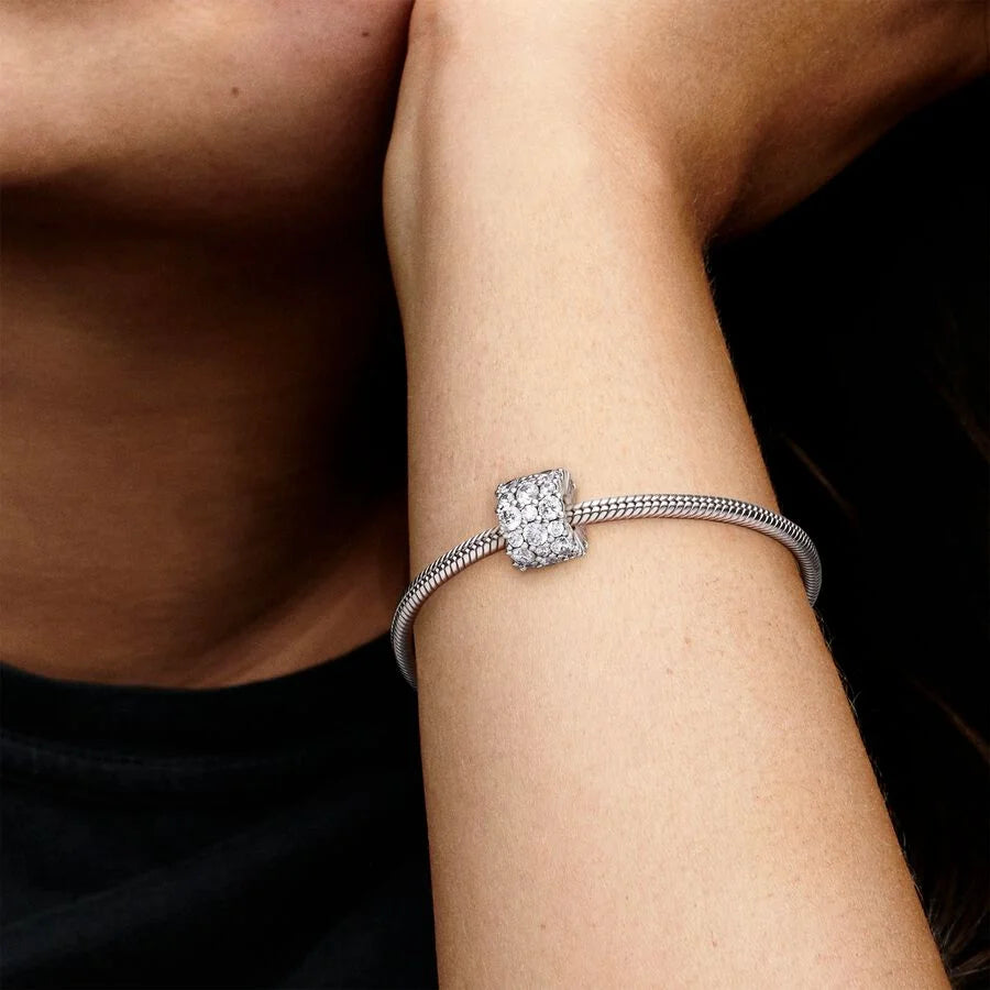Pandora Glitzer-Charm aus Sterling-Silber mit Klaren Cubic Zirkonia