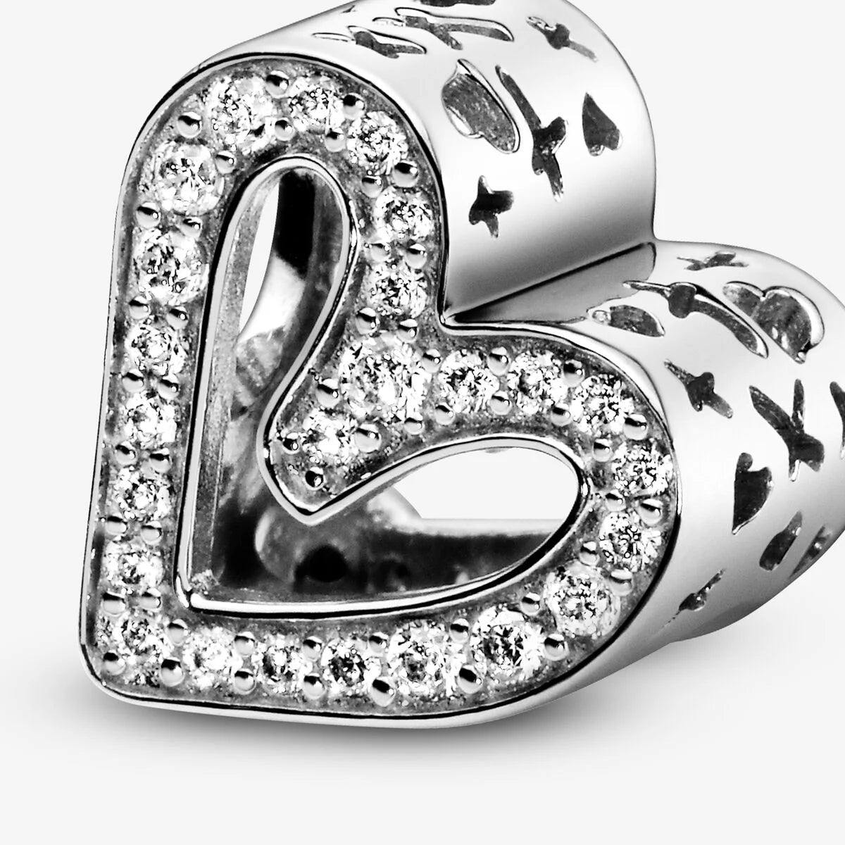 Pandora Herz-Charm - Funkelnde Freihand mit 50 klaren Cubic Zirkonia