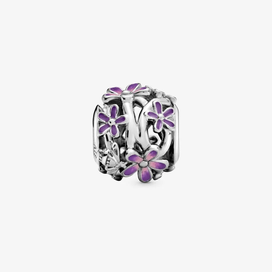 Pandora Charm Lila Gänseblümchen, Purpur, Emaille