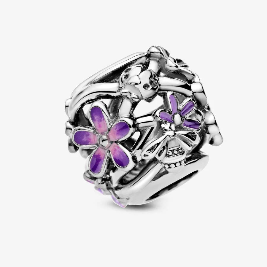 Pandora Charm Lila Gänseblümchen, Purpur, Emaille