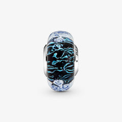 Pandora Tiefblauer Ozean: Wogen aus Dunkelblau im Murano-Glas Charm