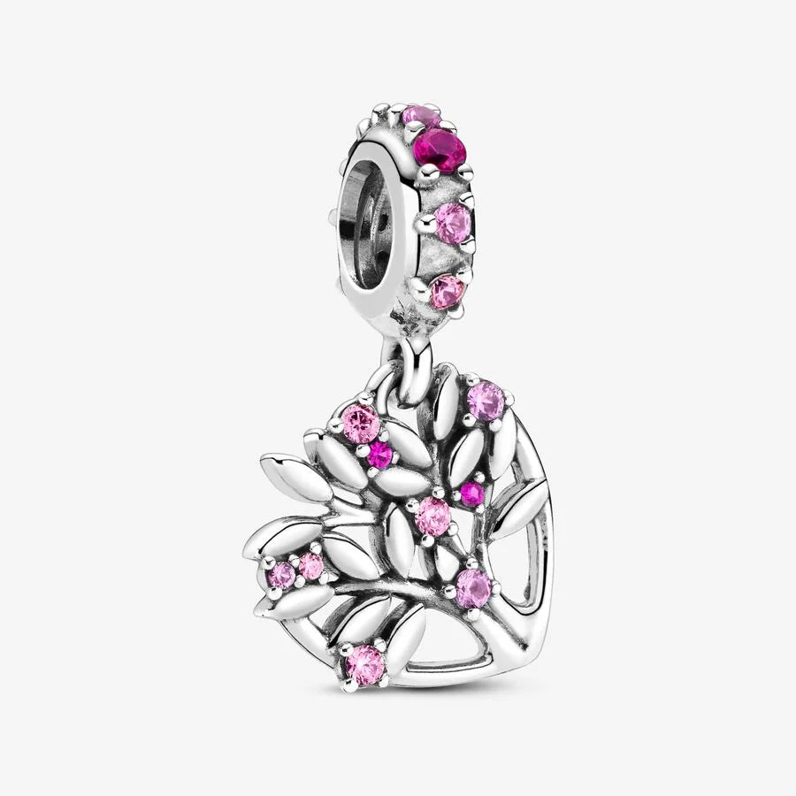 Pandora Charm-Anhänger Pinker Familienstammbaum: Liebe & Verbundenheit