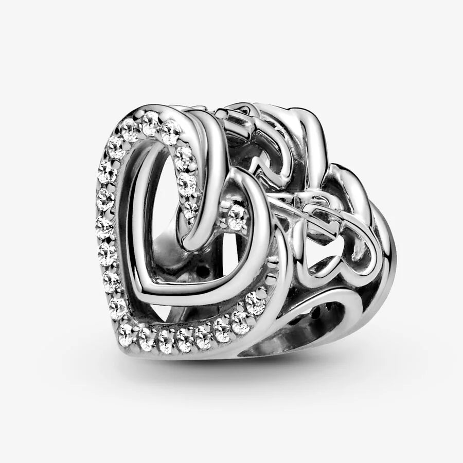 Pandora Funkelnde Verschlungene Herzen Charm: Scheinende Unendliche Liebe