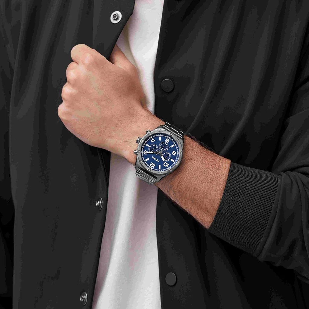 Fossil Brox Herrenuhr - Gunmetal Edelstahl - BQ2798