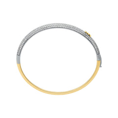 Michael Kors Metallic Muse Damen Armreif Bicolor Gold- und Silberfarben mit Zirkonia – MKJ8539931
