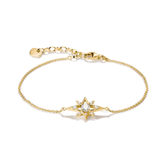 THOMAS SABO Stern-Armband mit blauen und weissen Steinen Silber - A2246-166-1-L19V