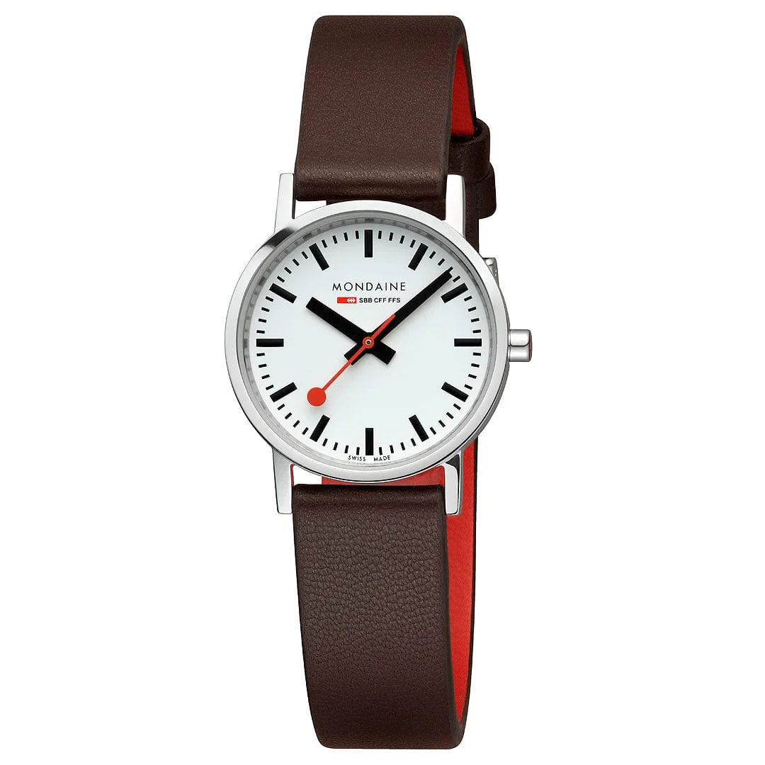 Mondaine Classic Damenuhr aus Braunes Leder, 30 MM - A658.30323.11SBGV