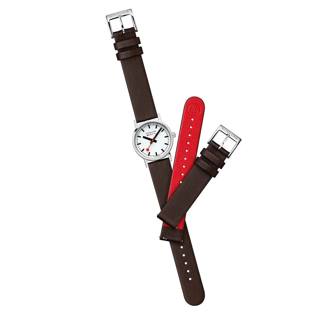 Mondaine Classic Damenuhr aus Braunes Leder, 30 MM - A658.30323.11SBGV