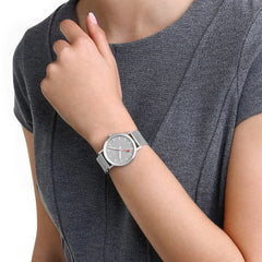 Mondaine Classic Damenuhr aus Good Gray Edelstahl, 36 MM - A660.30314.80SBJ