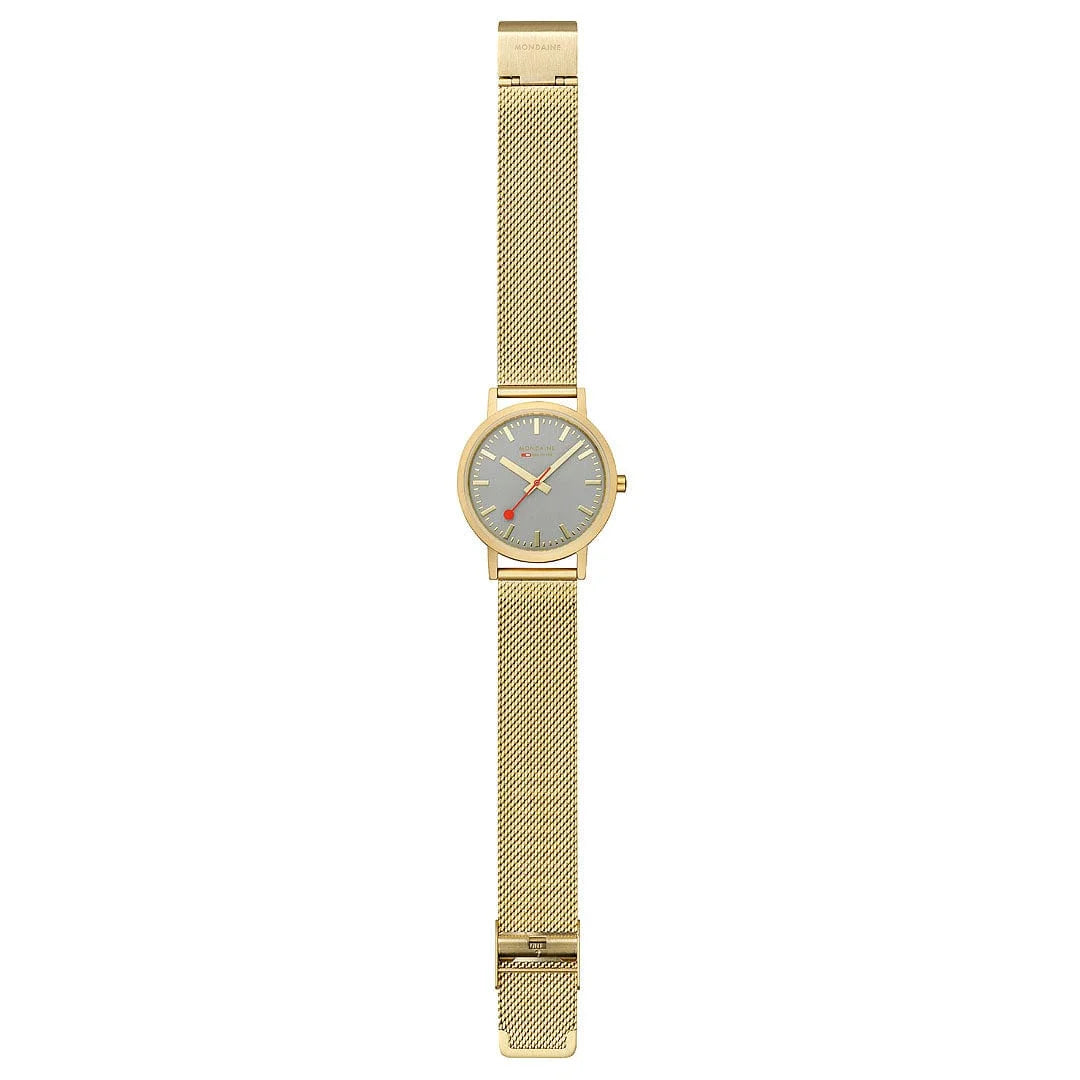 Mondaine Classic Damenuhr aus Goldene Edelstahl, 36 MM - A660.30314.80SBM