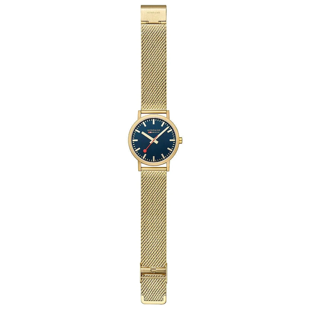 Mondaine Classic Herrenuhr aus Goldene Edelstahl, 40 MM - A660.30360.40SBM