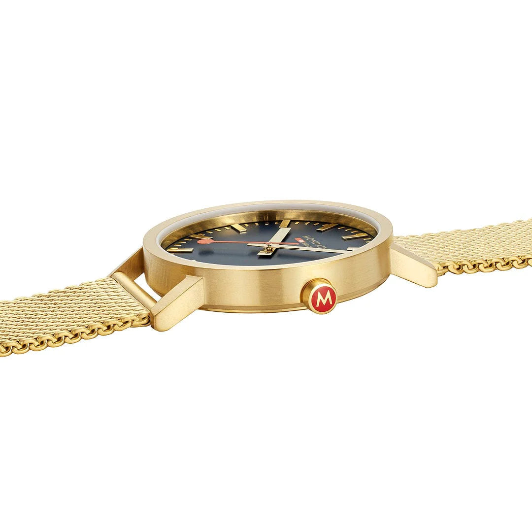 Mondaine Classic Herrenuhr aus Goldene Edelstahl, 40 MM - A660.30360.40SBM