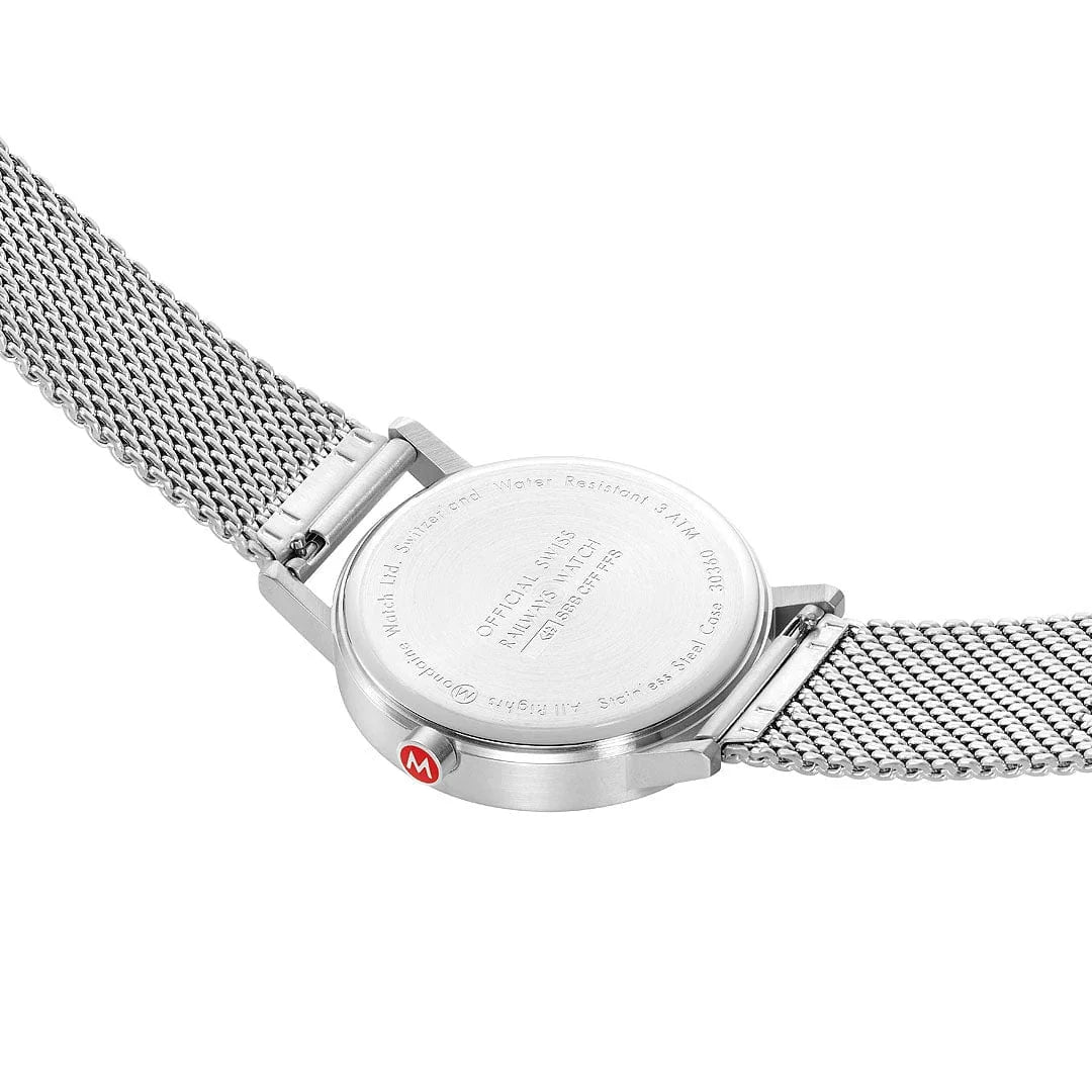 Mondaine Classic Herrenuhr aus Edelstahl Good Gray, 40 MM - A660.30360.80SBJ
