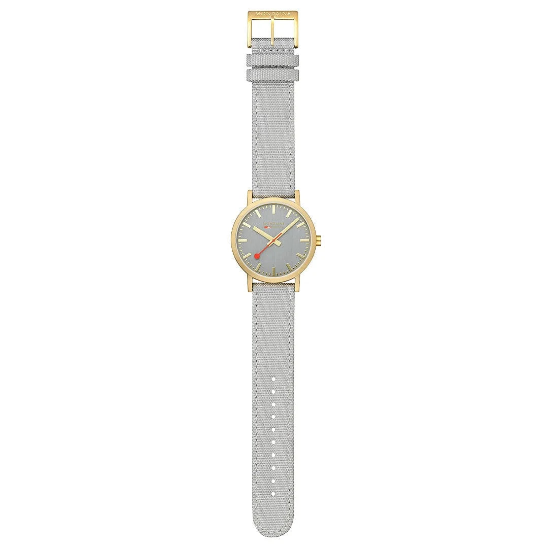 Mondaine Classic Good Gray Textil Herrenuhr, 40 MM - A660.30360.80SBU