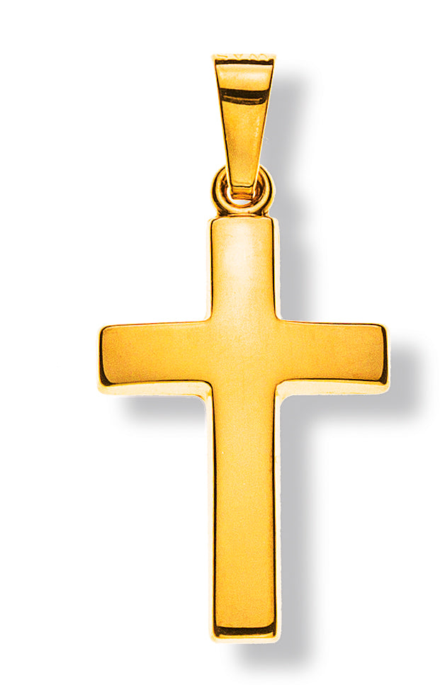 Anhänger Balken Kreuz Gelbgold 585, 18x12mm