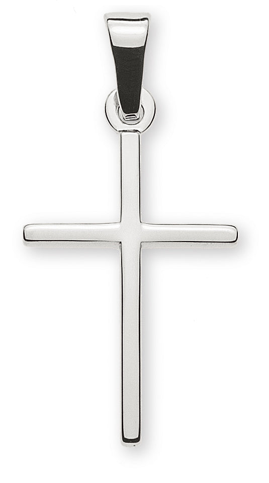 Anhänger Balken Kreuz Weissgold 585, 18x12mm