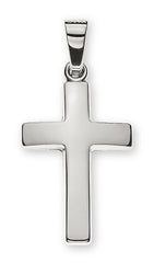 Anhänger Balken Kreuz Weissgold 585, 18x12mm