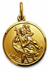 Anhänger Medaille Christophorus Gelbgold 750 18mm