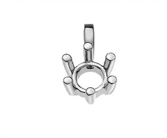Anhänger Rohling Solitär 6-Griff Fassung Weissgold 750 für 0.25 ct.