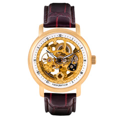 Residence Skellet Design Herrenuhr in Gelbgold