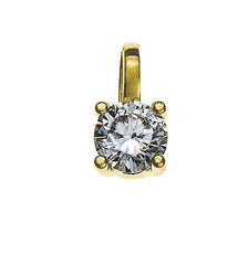 Anhänger Solitär Gelbgold 750 H/SI 0.10ct.