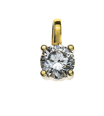 Anhänger Solitär Gelbgold 750 Diamant 0,15 ct.